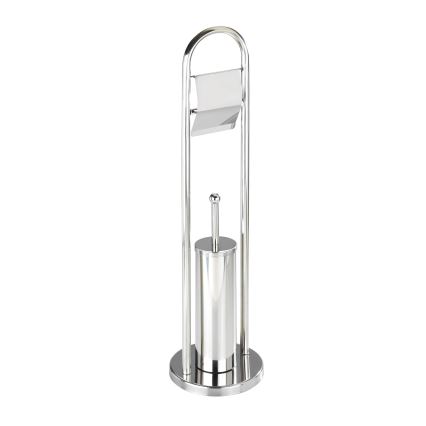 WENKO 16993100 - Ensemble WC VASTO 22x81 cm inox/argenté