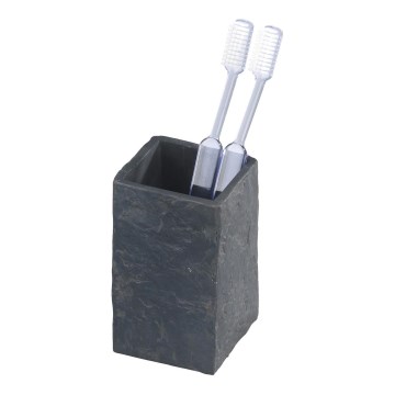 WENKO 17920100 - Gobelet SLATE ROCK 6,4x10,5 cm anthracite