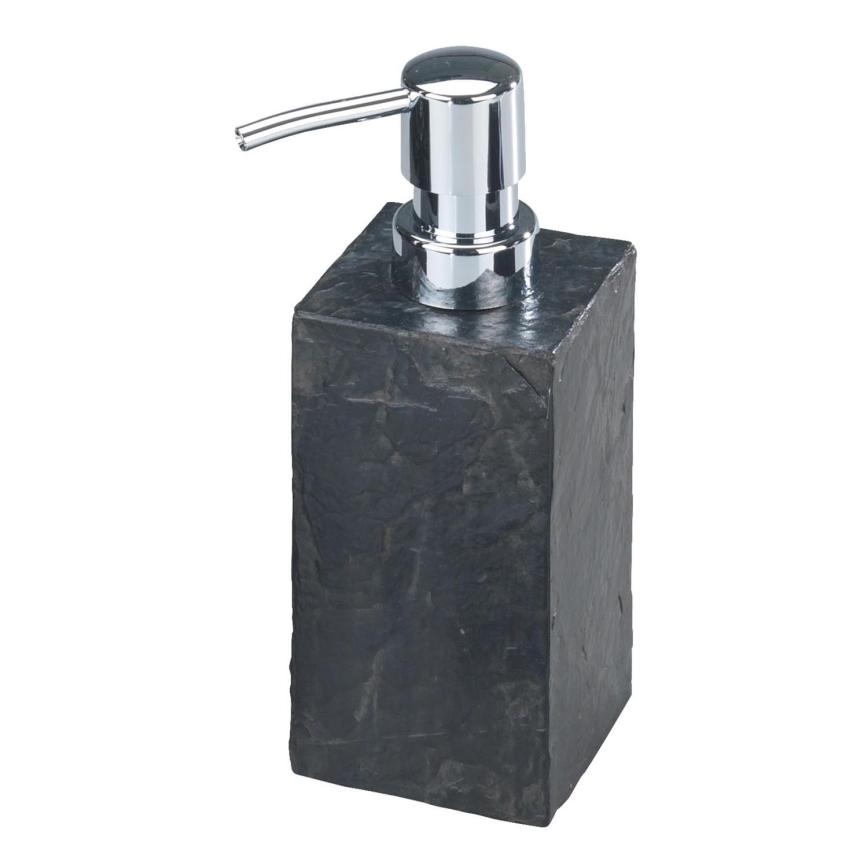 WENKO 17921100 - Distributeur de savon SLATE ROCK 250 ml anthracite