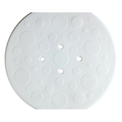 WENKO 1792921100-Tabouret SECURA 45,5x45,5 cm blanc/argent/gris