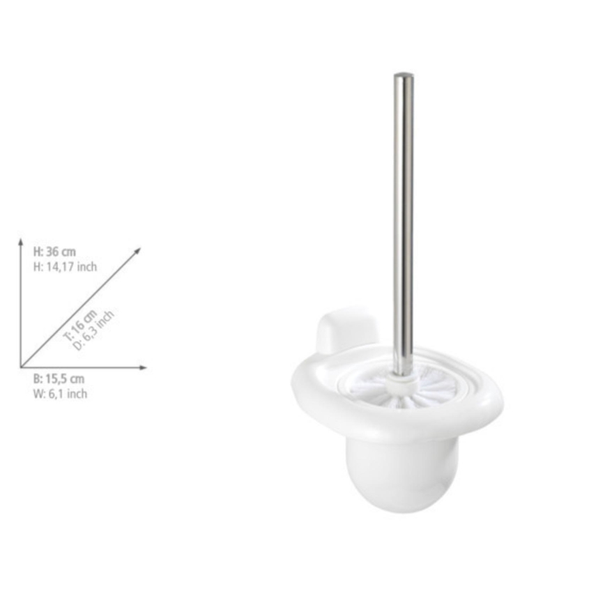 WENKO 17947100 - Brosse WC PURE 15,5x36 cm blanche