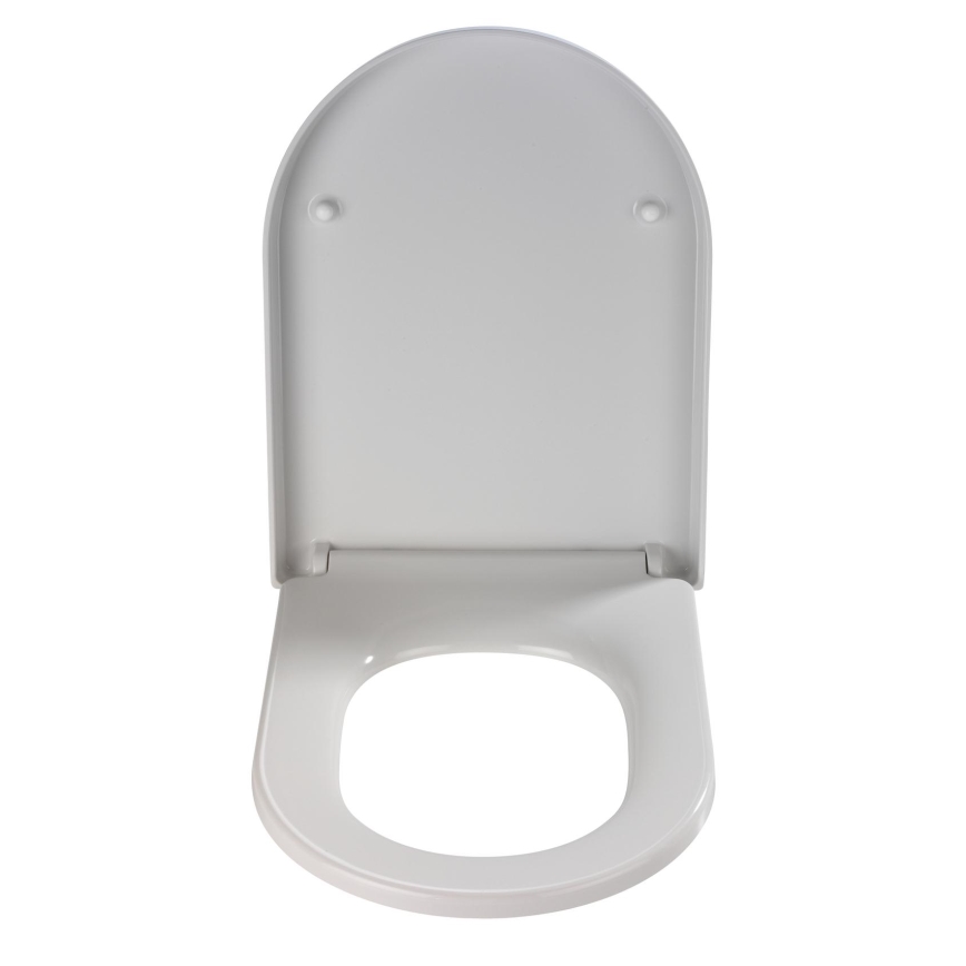 WENKO 18396100-WC Abattant WC PALMA 46,5x35,7 cm blanc/argenté
