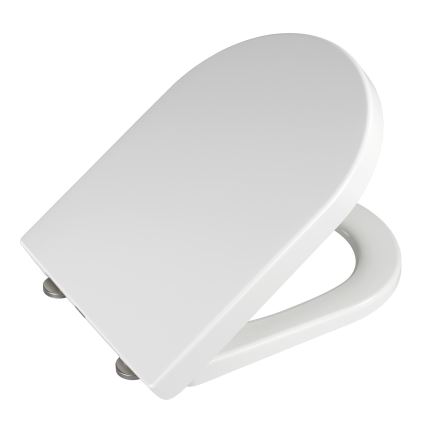 WENKO 18396100-WC Abattant WC PALMA 46,5x35,7 cm blanc/argenté