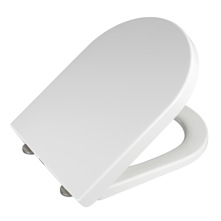 WENKO 18396100-WC Abattant WC PALMA 46,5x35,7 cm blanc/argenté