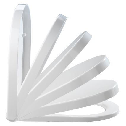 WENKO 18396100-WC Abattant WC PALMA 46,5x35,7 cm blanc/argenté