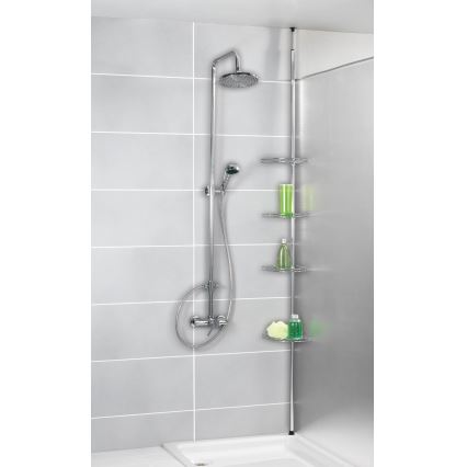 WENKO 18596100 - Élément d'angle PREA 28x200 cm en acier inoxydable, finition chromée brillante
