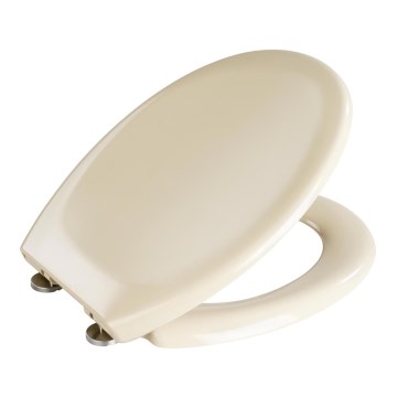 WENKO 18760100-WC Abattant WC OTTANA 37,5 x 44,5 cm beige/argenté