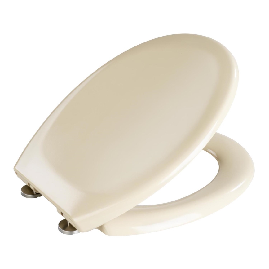 WENKO 18760100-WC Abattant WC OTTANA 37,5 x 44,5 cm beige/argenté