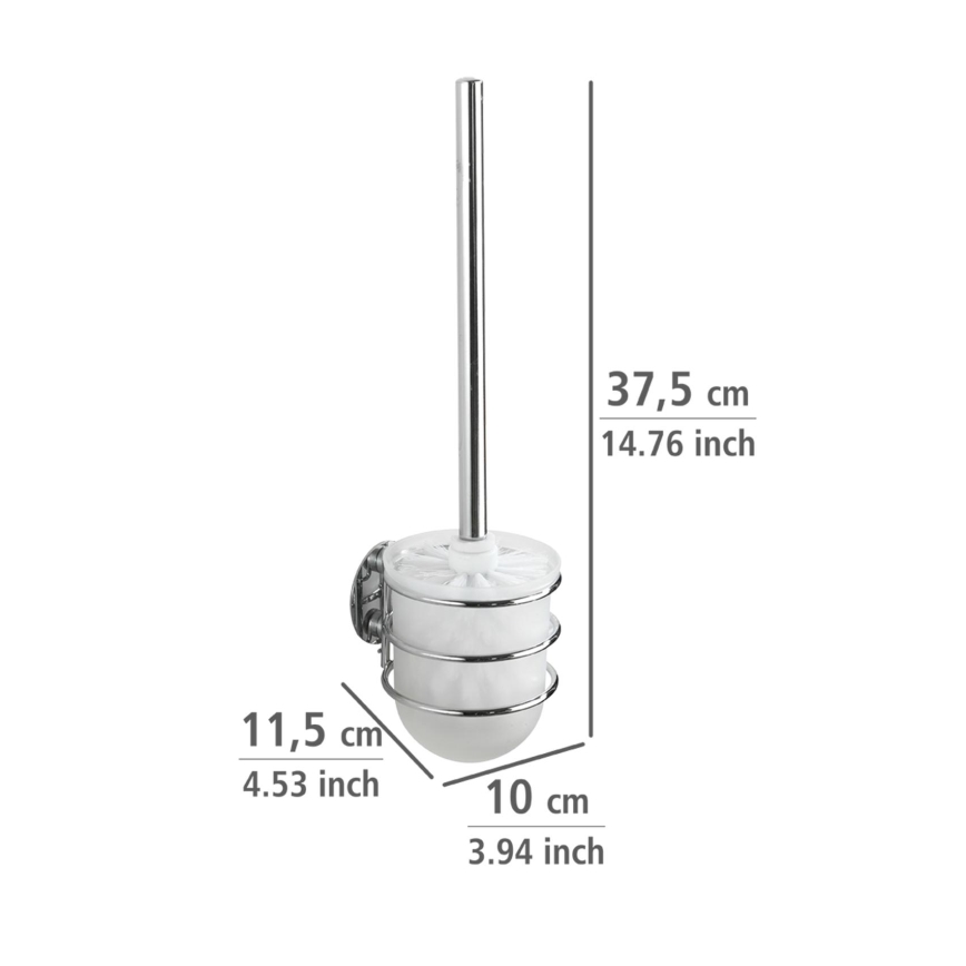 WENKO 18768100-WC ensemble TURBO-LOC ROND acier 10x37,5 cm chrome brillant/blanc