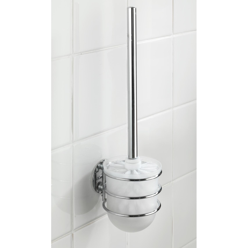 WENKO 18768100-WC ensemble TURBO-LOC ROND acier 10x37,5 cm chrome brillant/blanc