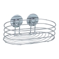 WENKO 18775100-Étagère TURBO-LOC ronde en acier 23,5x13,5 cm chrome brillant