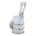 WENKO 18779100-Gobelet pour brosses à dents TURBO-LOC ROND ACIER 7,5x9 cm chrome brillant/blanc