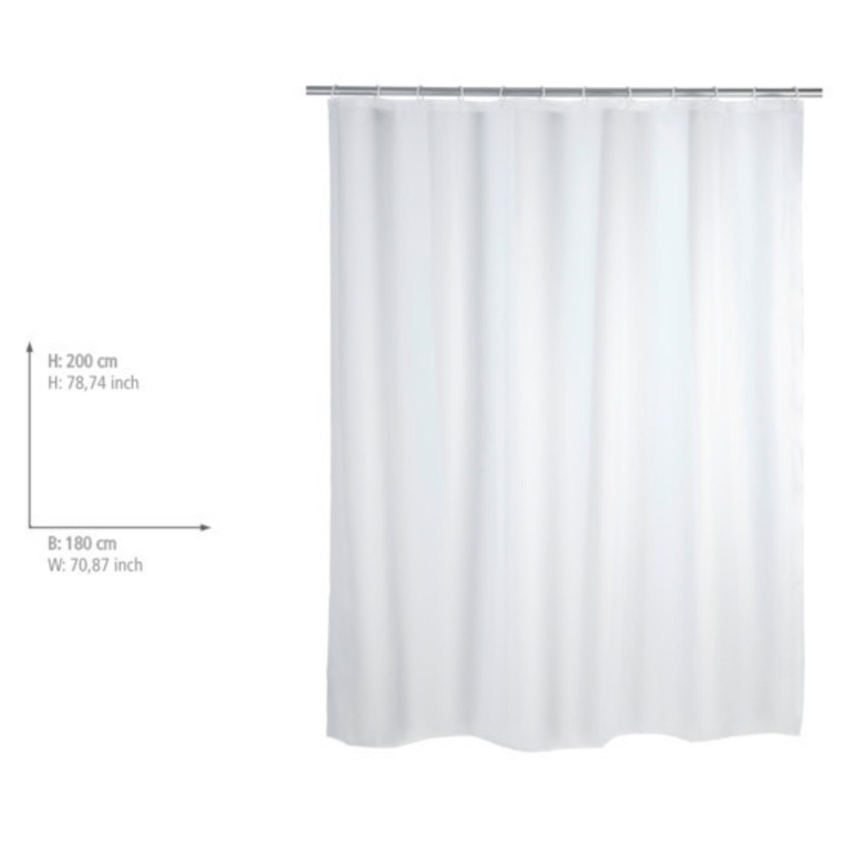 WENKO 19104100 - Rideau de douche 180x200 cm, blanc