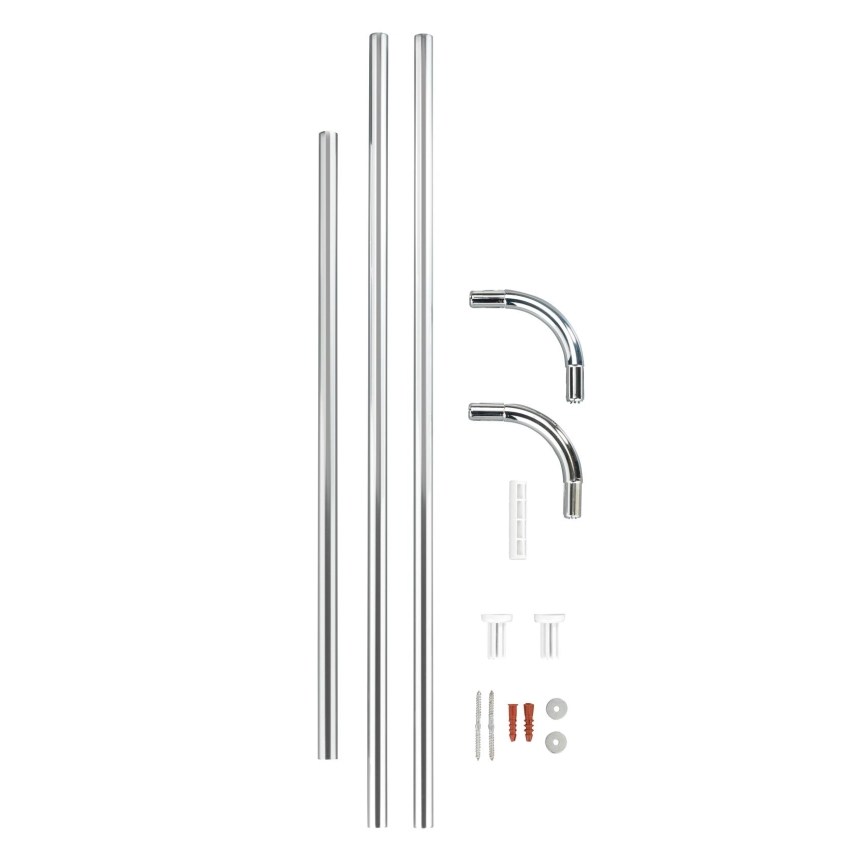 WENKO 19215100 - Support de barre UNIVERSAL 2x2 cm chrome/blanc