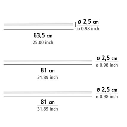 WENKO 19216100 - Support pour barre UNIVERSAL 2,5 x 2,5 cm, blanc