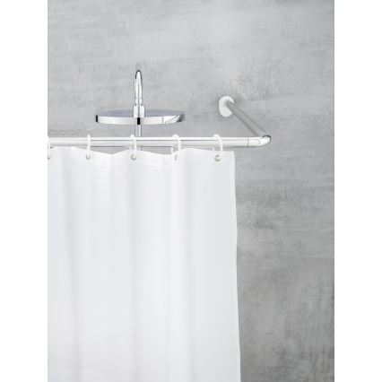 WENKO 19218100 - Barre UNIVERSAL 2,5x2,5 cm chromé/blanc