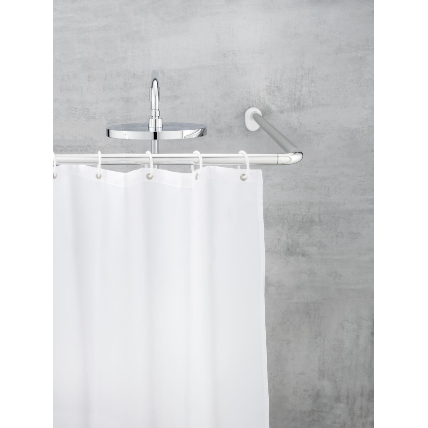 WENKO 19218100 - Barre UNIVERSAL 2,5x2,5 cm chromé/blanc