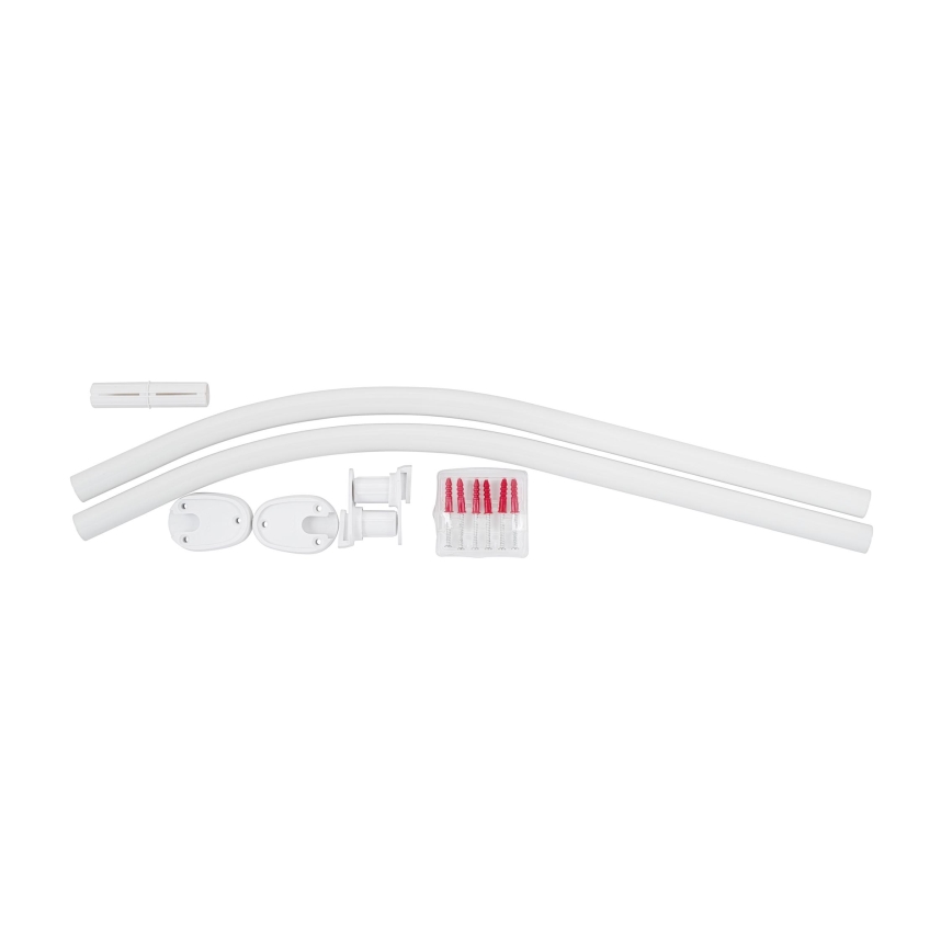 WENKO 19219100 - Barre de douche extensible 80x90 cm blanche