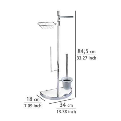 WENKO 196022500 - Meuble de toilette SPACE MARVEL 34x84,5 cm argenté/satiné