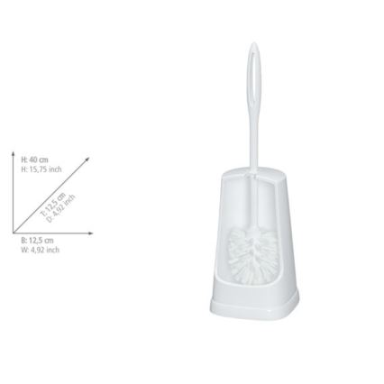 WENKO 19607100 - Brosse de toilette SIMPLE 12,5 x 40 cm blanche
