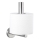 WENKO 19613100 - Porte-rouleau de papier toilette BOSIO MATT 8x18 cm inox/argenté