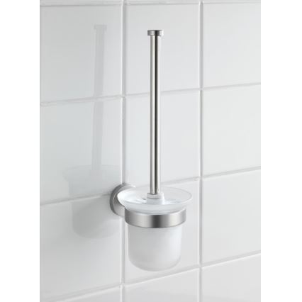 WENKO 19614100 - Brosse WC BOSIO MATT 10x14 cm inox/argenté/satiné