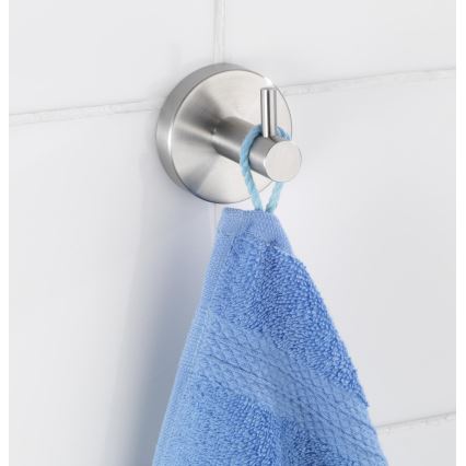 WENKO 19621100 - Crochet BOSIO MAT 5,5x5,5 cm acier inoxydable/argenté