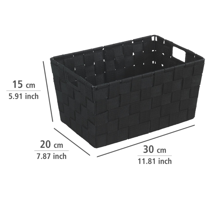 WENKO 19878100 - Corbeille ADRIA 30x20 cm noire