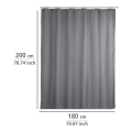 WENKO 20044100 - Rideau de douche 180x200 cm gris