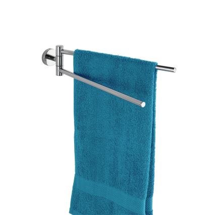 WENKO 20213100 - Porte-serviettes BOSIO SHINE 43 x 9 cm en acier inoxydable, finition argentée