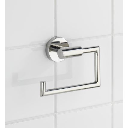 WENKO 20216100 - Porte-rouleau de papier toilette BOSIO SHINE 15x10,5 cm inox/argenté