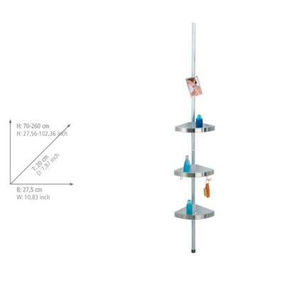 WENKO 20349100 - Élément d'angle PREMIUM 27,5 x 260 cm, finition satinée