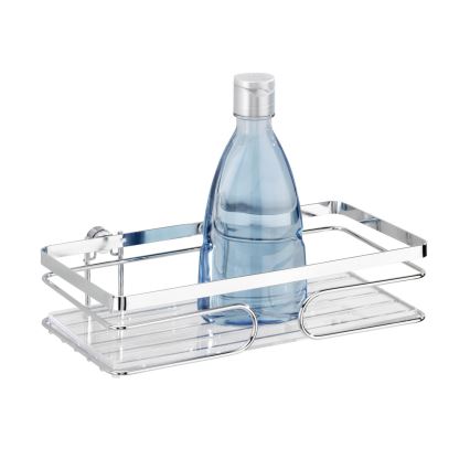 WENKO 20409100-Étagère Premium en acier inoxydable 24x13,5 cm, inox/argenté