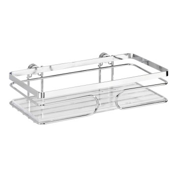 WENKO 20409100-Étagère PREMIUM en acier inoxydable 24x13,5 cm inox/argentée