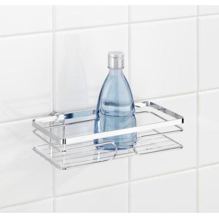 WENKO 20409100-Étagère PREMIUM en acier inoxydable 24x13,5 cm inox/argentée