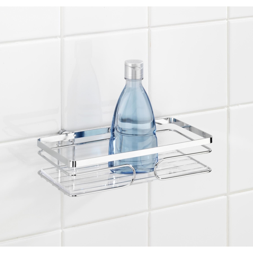 WENKO 20409100-Étagère PREMIUM en acier inoxydable 24x13,5 cm inox/argentée