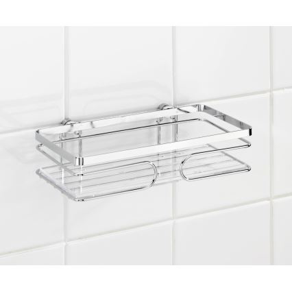 WENKO 20409100-Étagère PREMIUM en acier inoxydable 24x13,5 cm inox/argentée