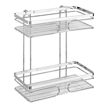 WENKO 20410100-Étagère PREMIUM en acier inoxydable 24x27 cm inox/argenté