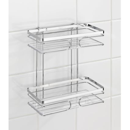WENKO 20410100-Étagère PREMIUM en acier inoxydable 24x27 cm inox/argenté
