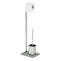 WENKO 20604100 - Brosse WC GRANIT 23x73,5 cm inox/satiné/gris