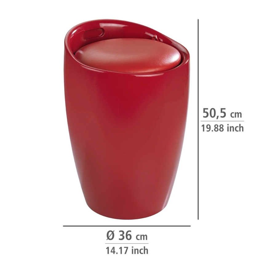 WENKO 20624100 - Tabouret CANDY 36x50,5 cm rouge/noir