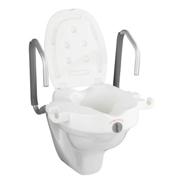 WENKO 20924100-Abattant WC SECURA 55x47,5 cm blanc/argenté