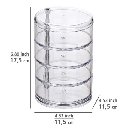 WENKO 20990100 - Organiseur TOWER 11,5x17,5 cm transparent