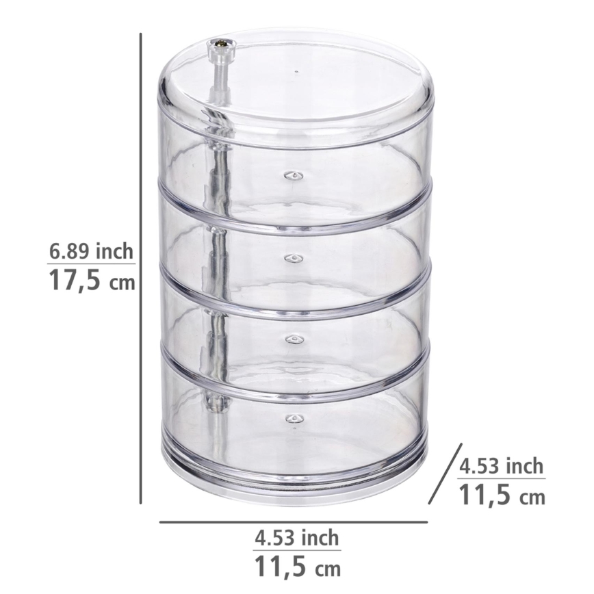 WENKO 20990100 - Organiseur TOWER 11,5x17,5 cm transparent