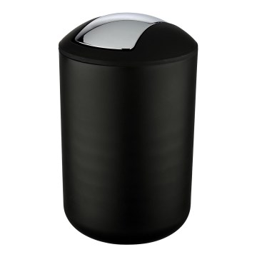WENKO 21212100 - Corbeille BRASIL 19,5x31 cm noir/chrome brillant
