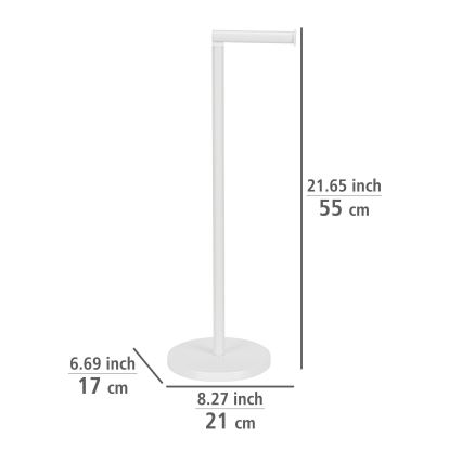 WENKO 21424100 - Porte-rouleau pour papier toilette 21 x 55 cm blanc