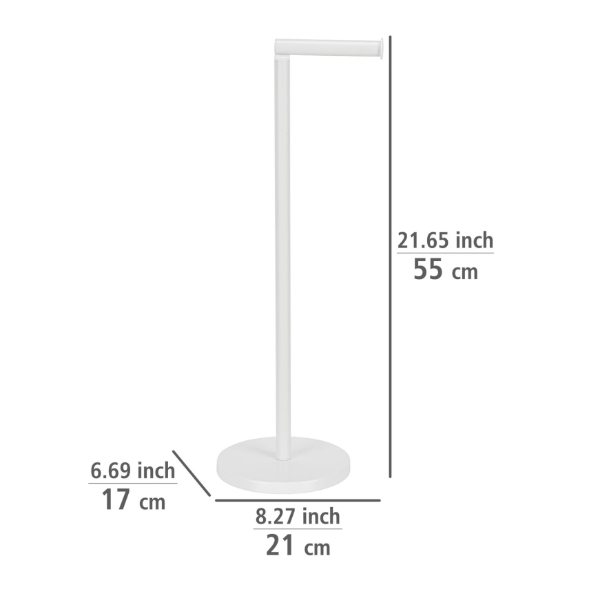 WENKO 21424100 - Porte-rouleau pour papier toilette 21 x 55 cm blanc