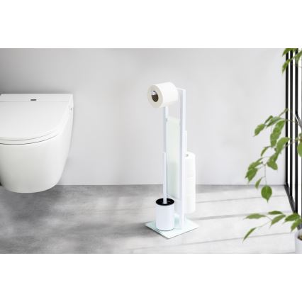 WENKO 21565100 - Brosse WC RIVALTA 18x70 cm blanche/noire