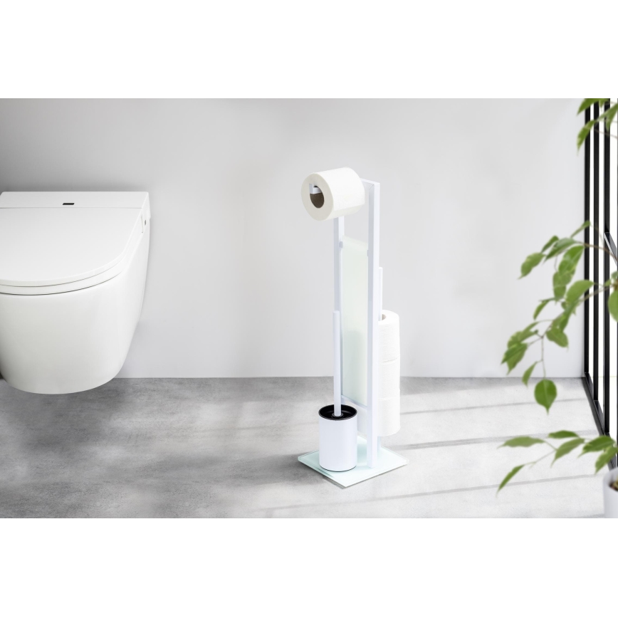 WENKO 21565100 - Brosse WC RIVALTA 18x70 cm blanche/noire