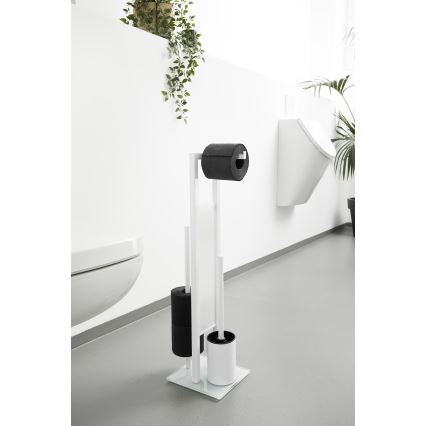 WENKO 21565100 - Brosse WC RIVALTA 18x70 cm blanche/noire
